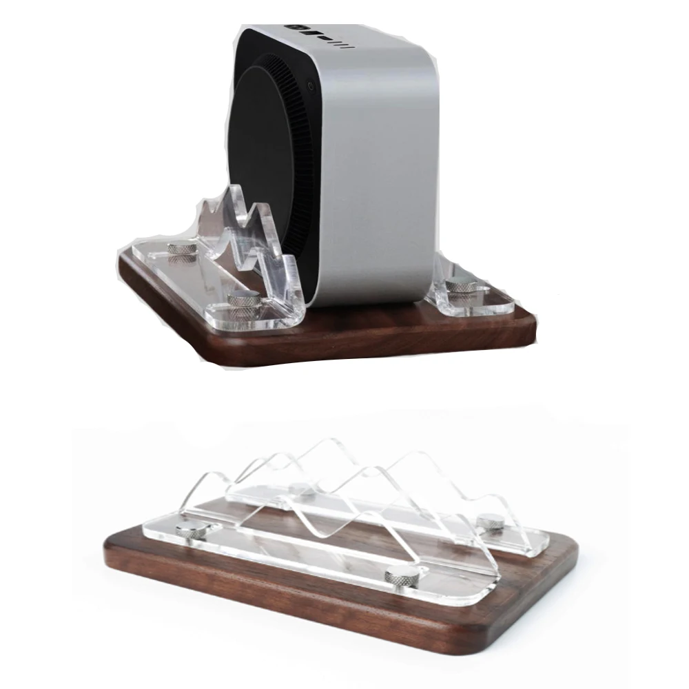 Laptop Accessories Cooling Pad - Wood Base for Mac Mini M4/M4