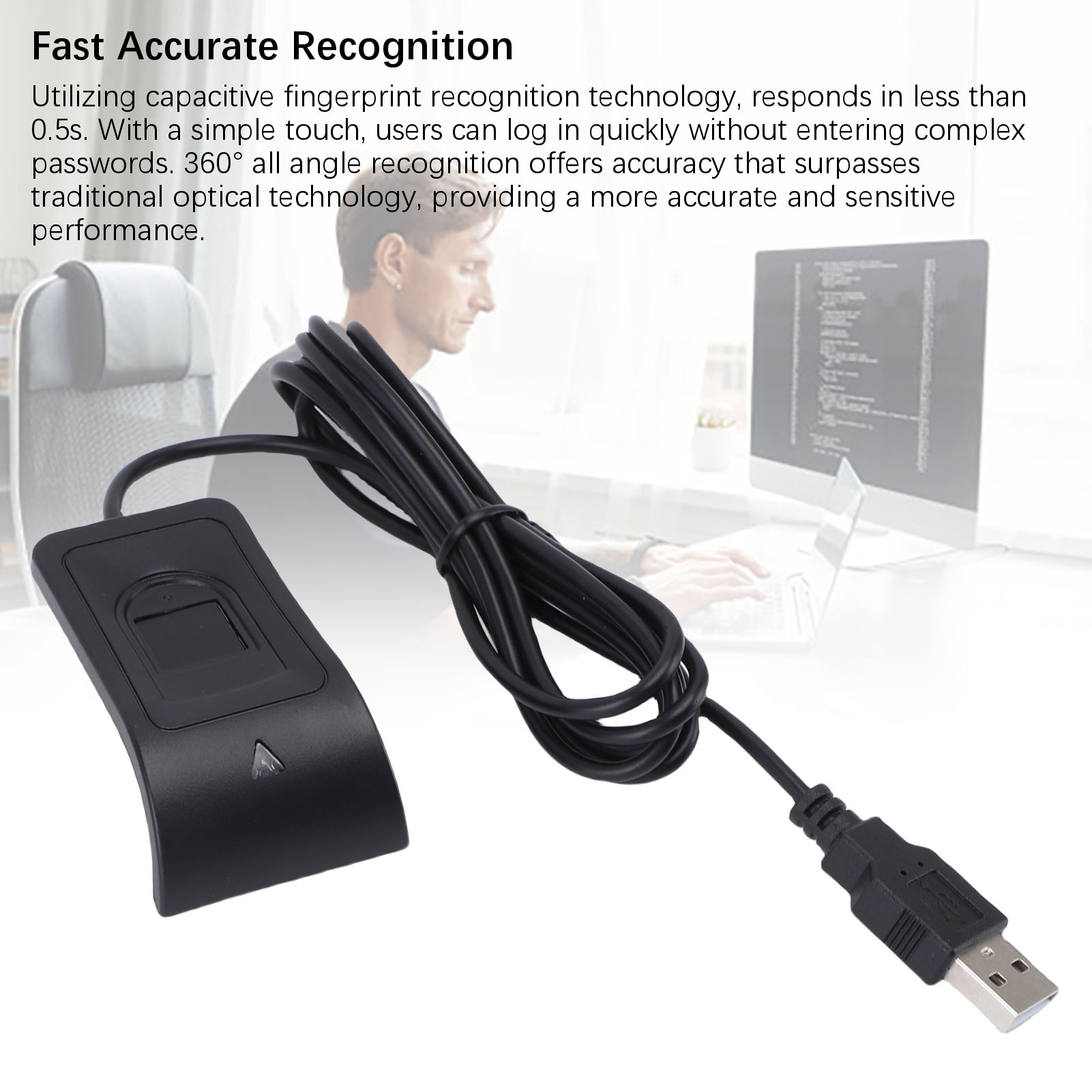 Fingerprint Reader Usb - USB Fingerprint Reader 360 Degree Touch
