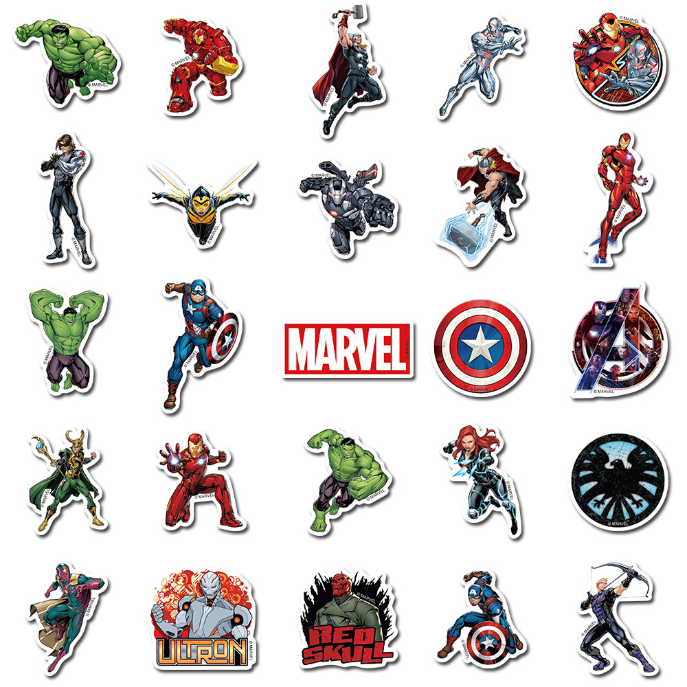 New 50pcs Marvel Stickers Anim - Laptop Accessories Gifts For Men avaliação e preço