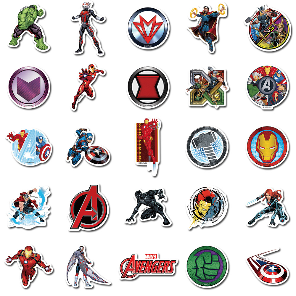New 50pcs Marvel Stickers Anim - Laptop Accessories Gifts For Men avaliação e preço