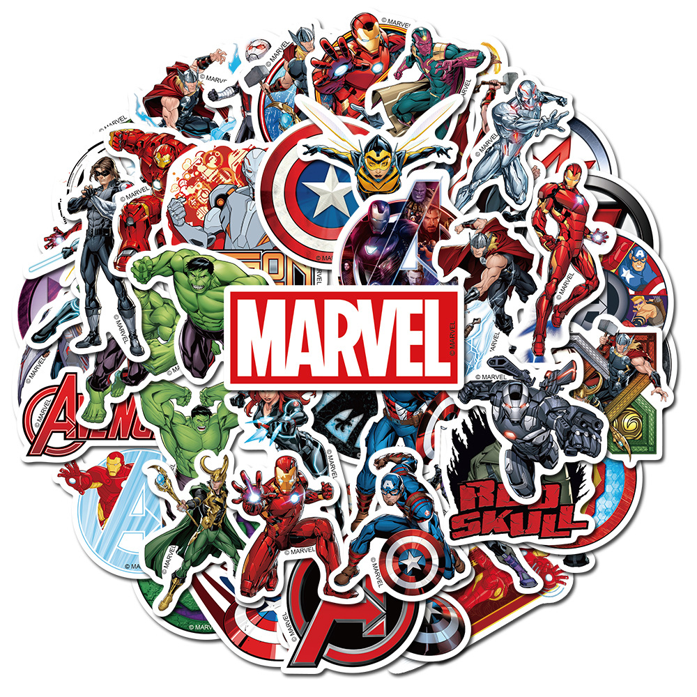 New 50pcs Marvel Stickers Anim - Laptop Accessories Gifts For Men avaliação e preço