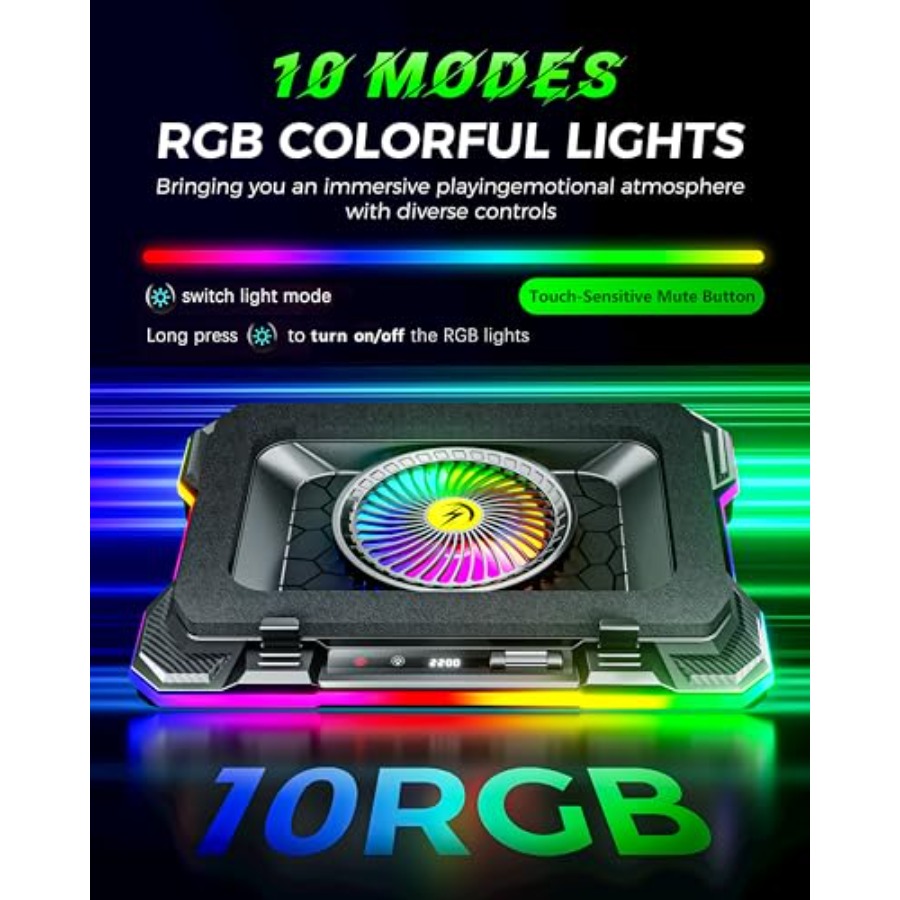 RGB Gaming Laptop Cooling Pad  - Laptop Accessories Cooling Pad avaliação e preço
