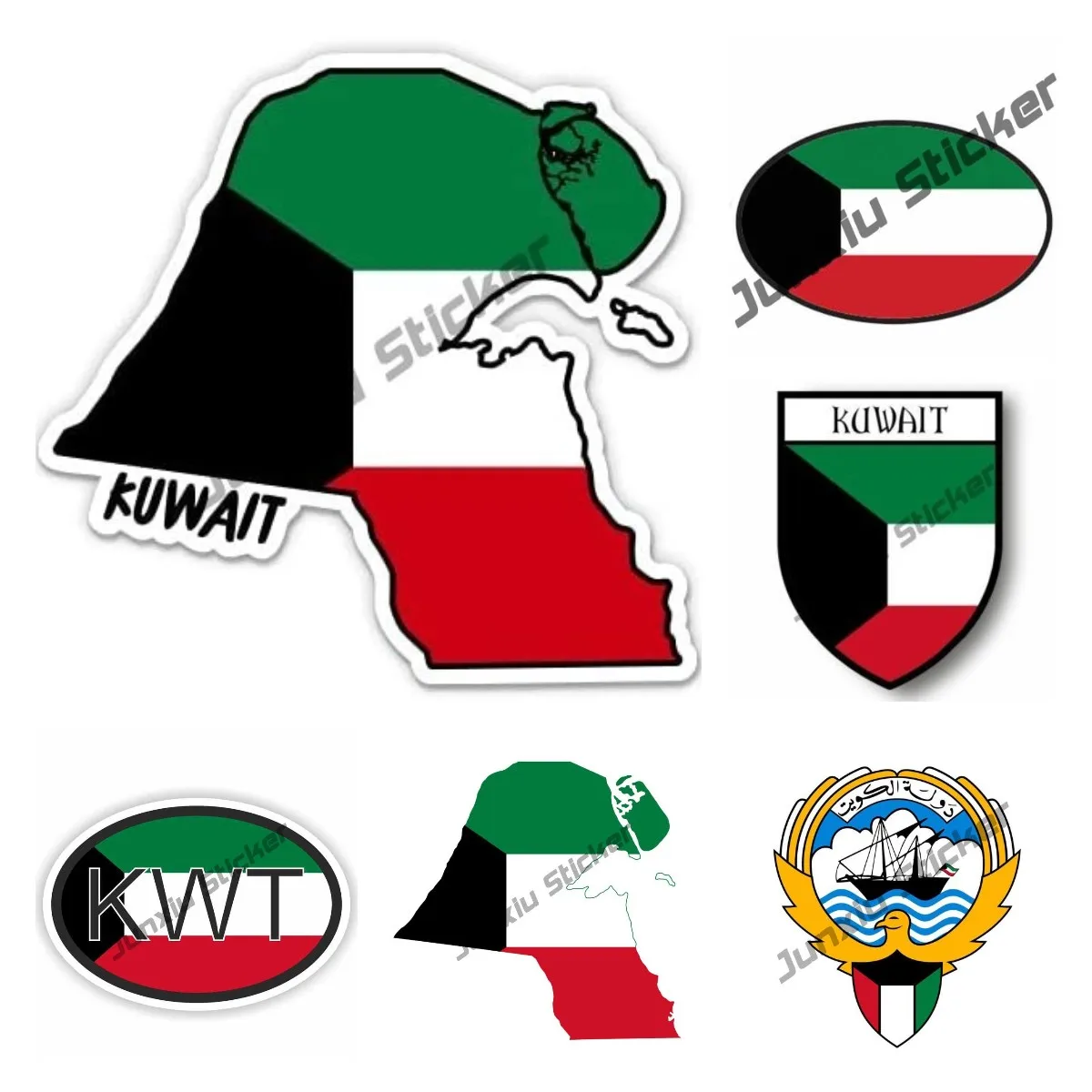 Kuwait Map with Flag Vinyl Sti - Laptop Accessories Kuwait avaliação e preço