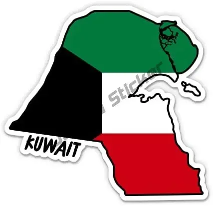 Kuwait Map with Flag Vinyl Sti - Laptop Accessories Kuwait avaliação e preço