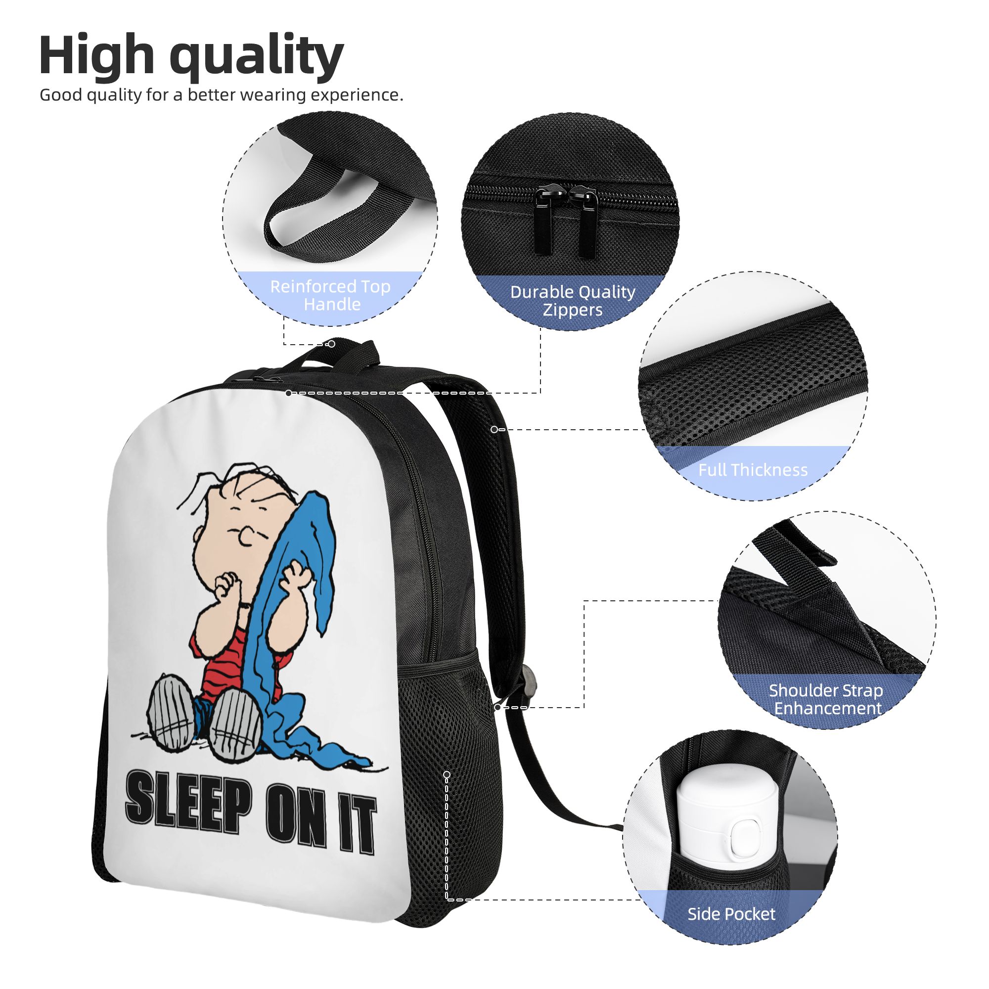Snoopy Peanuts Linus & Backpac - Laptop Accessories Gifts For Men avaliação e preço