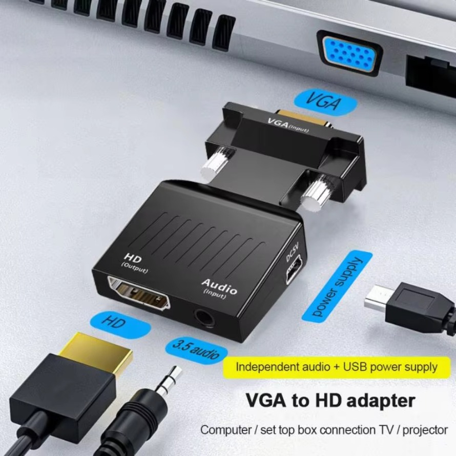 VGA to HDMI-compatible Convert - Hdmi Vga Adapter avaliação e preço