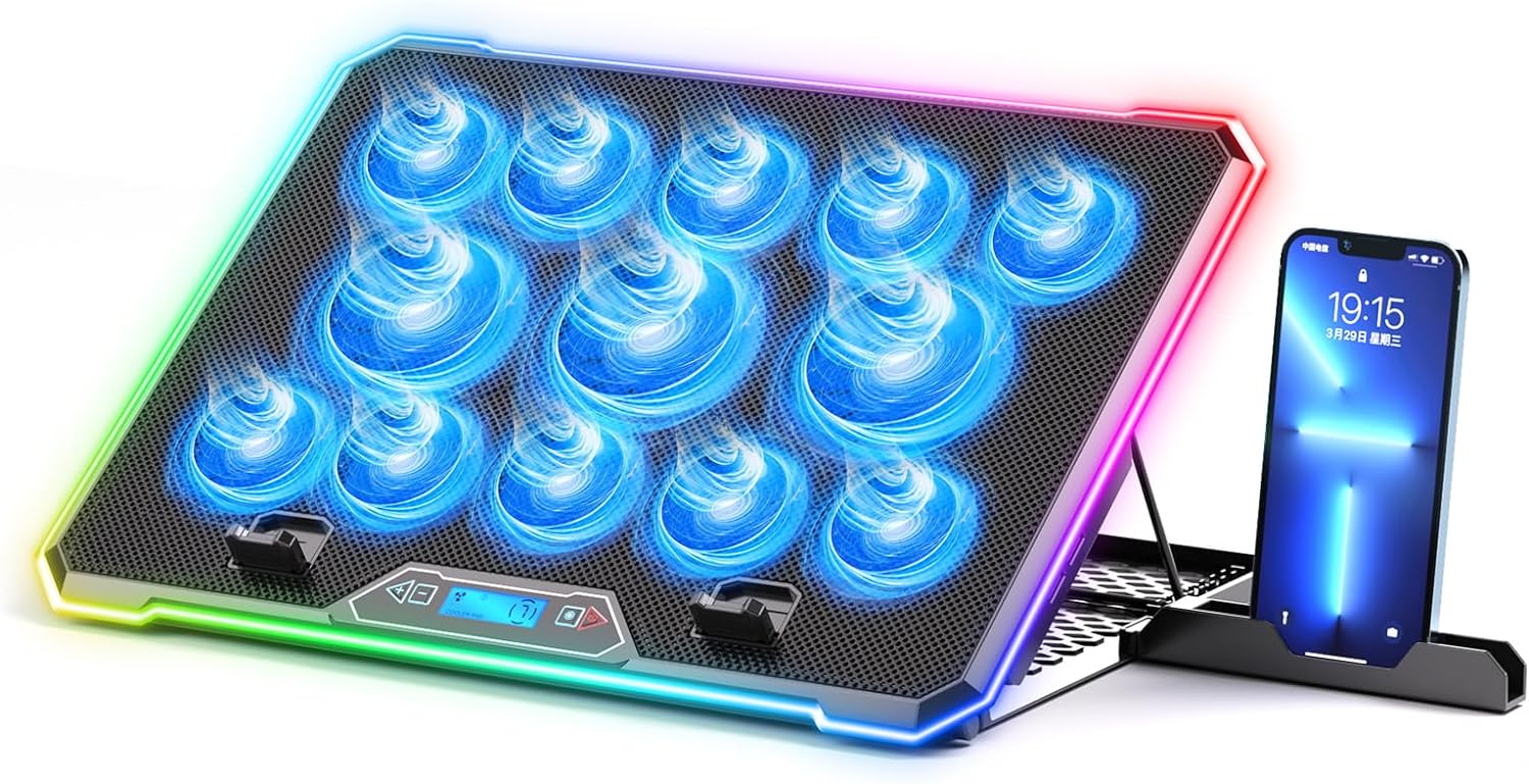 RGB Laptop Cooling Pad Gaming  - Laptop Accessories Cooling Pad avaliação e preço