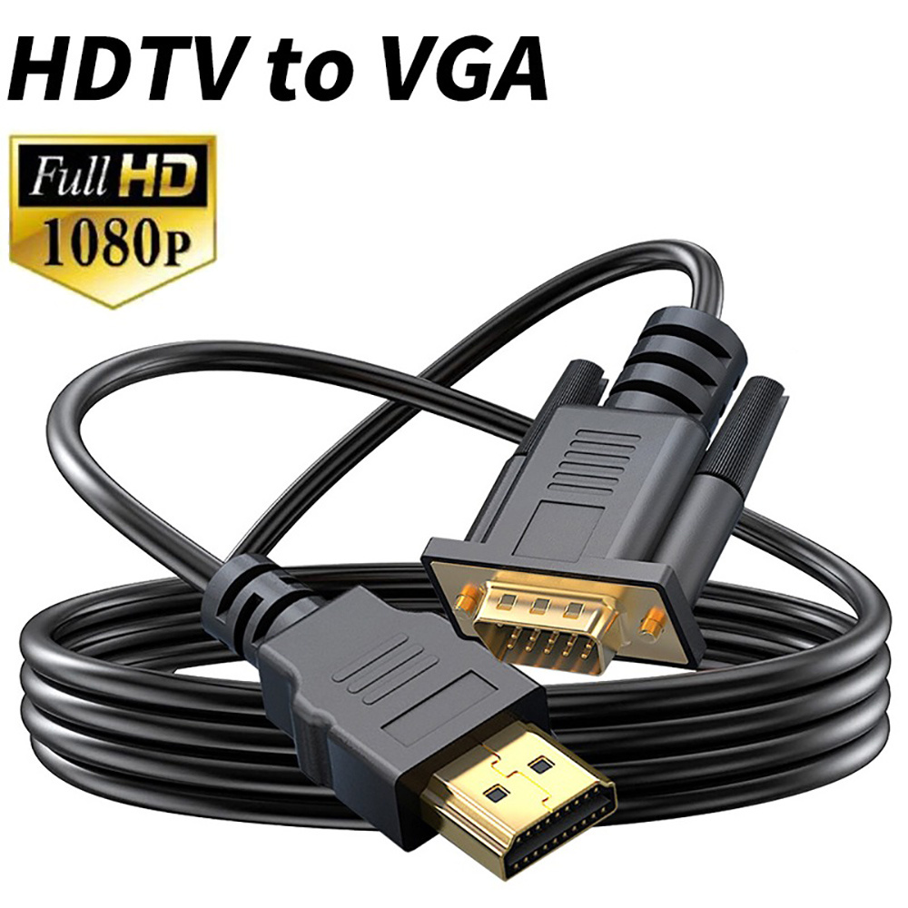 1.8M hdmi to VGA Cable 1080P H - Hdmi Vga Adapter avaliação e preço