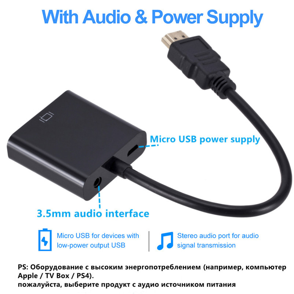 HDMI-compatible To VGA Adapter - Hdmi Vga Adapter avaliação e preço