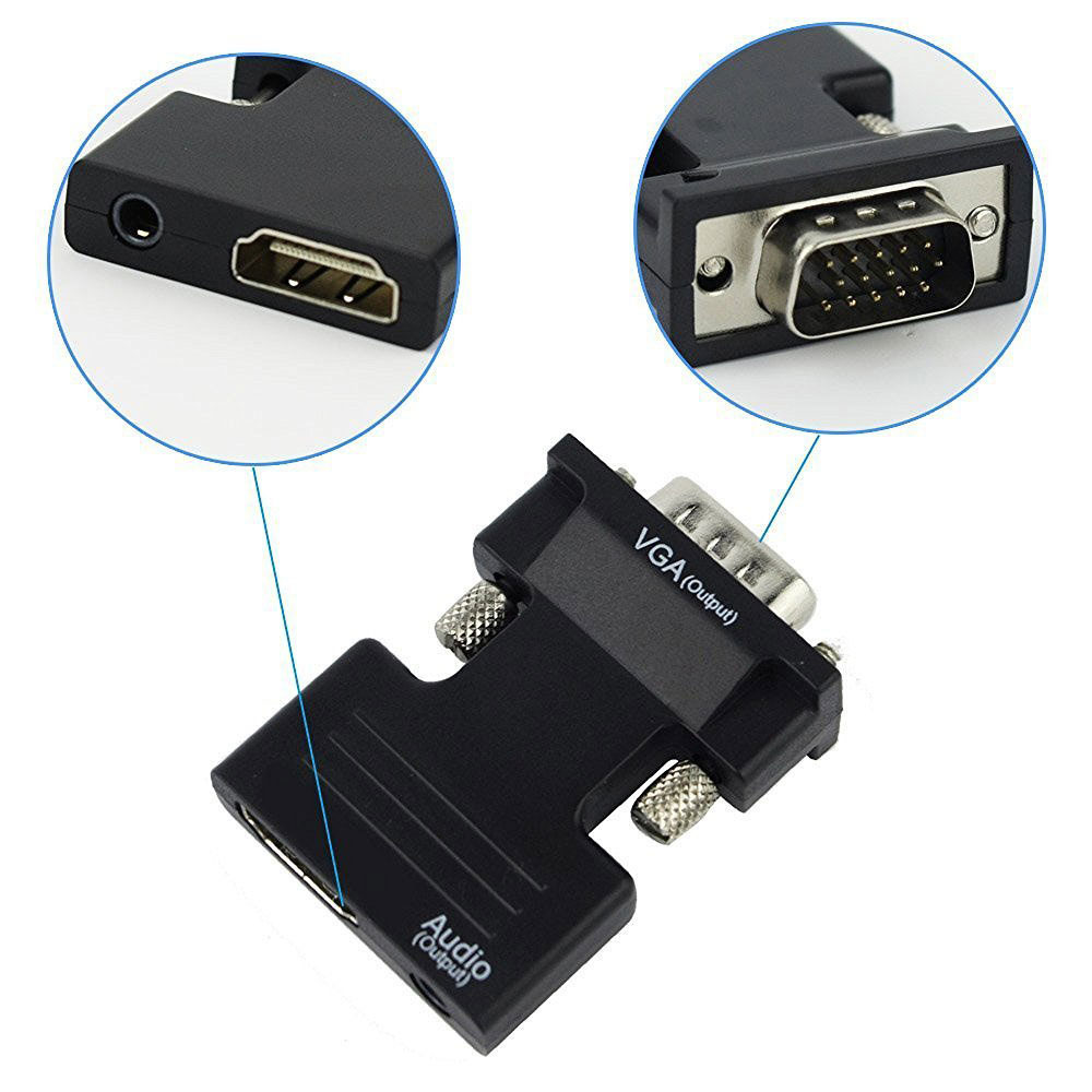 HDMI-compatible to VGA Convert - Hdmi Vga Adapter avaliação e preço