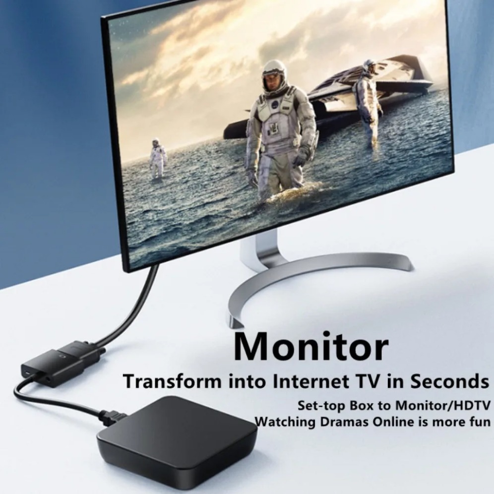 1080P HDMI-compatible to VGA A - Hdmi Vga Adapter avaliação e preço