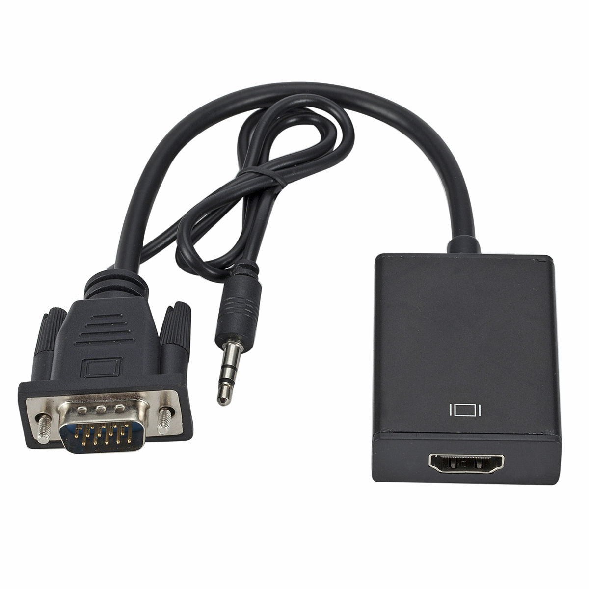 1080P HD VGA TO HD with 3.5mm  - Hdmi Vga Adapter avaliação e preço