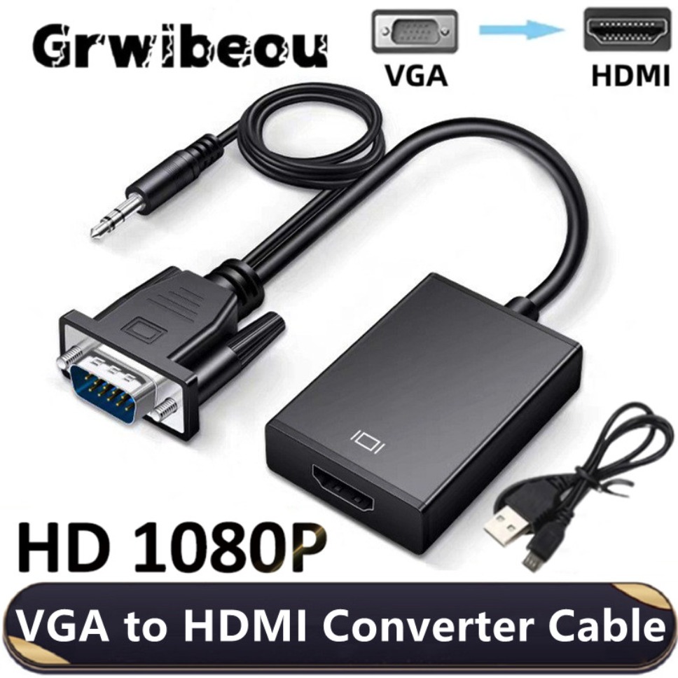 HD 1080P VGA to HDMI Adapter C - Hdmi Vga Adapter avaliação e preço