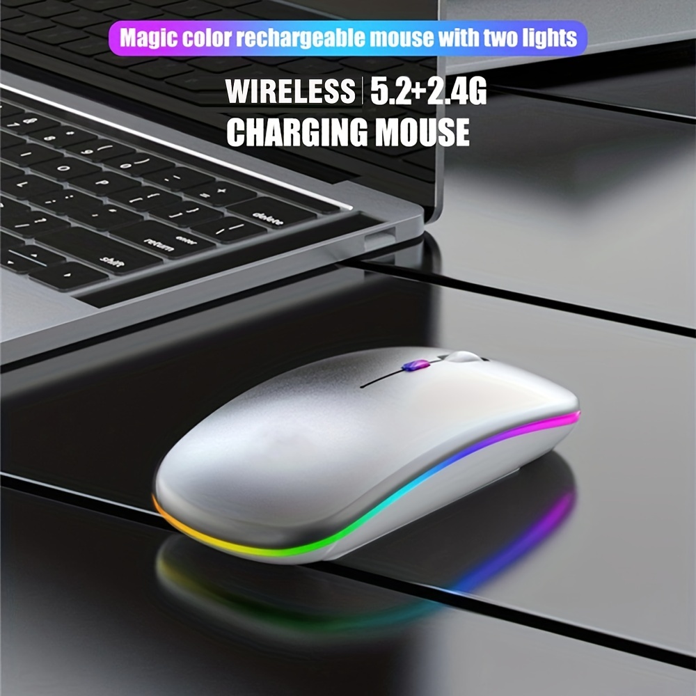 Wireless Mouse RGB Rechargeabl - Laptop Accessories Mouse avaliação e preço