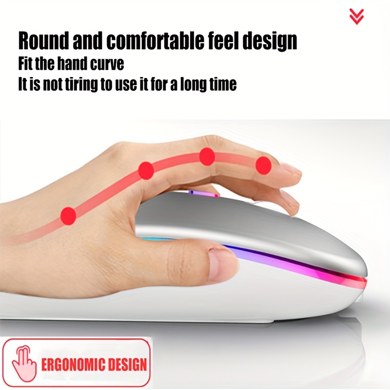 Wireless Mouse RGB Rechargeabl - Laptop Accessories Mouse avaliação e preço