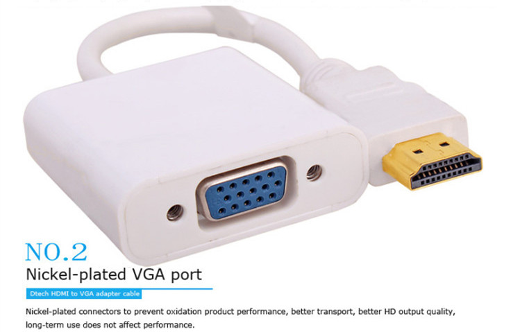 3PCS DTECH Factory Direct Sale - Hdmi Vga Adapter avaliação e preço