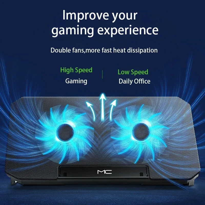 17inch Gaming Laptop Cooler Fa - Laptop Accessories Cooling Pad avaliação e preço