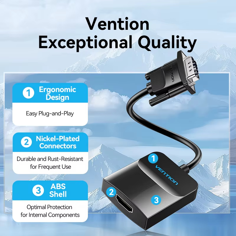 Vention VGA to HDMI adapter Wi - Hdmi Vga Adapter avaliação e preço