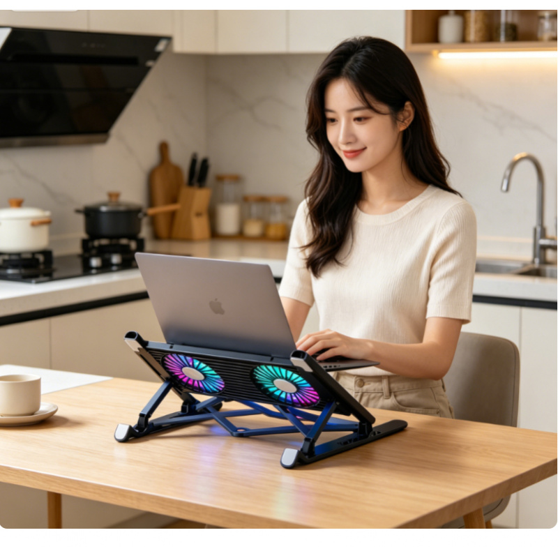 New Laptop Cooler Base Stand F - Laptop Accessories Cooling Pad avaliação e preço