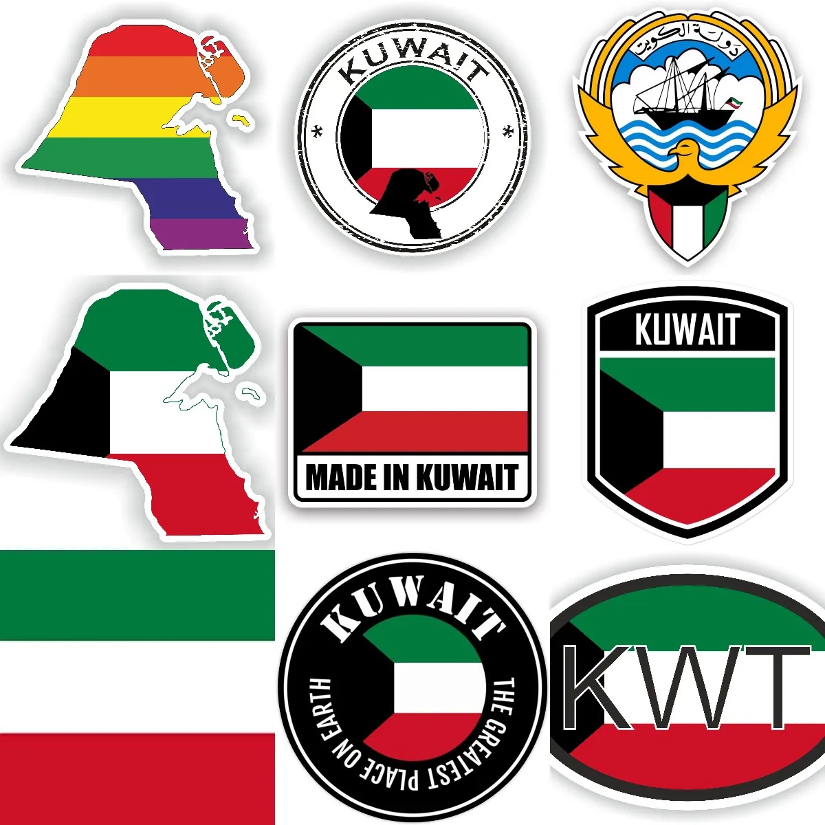 KWT Kuwait Flag Map National E - Laptop Accessories Kuwait avaliação e preço