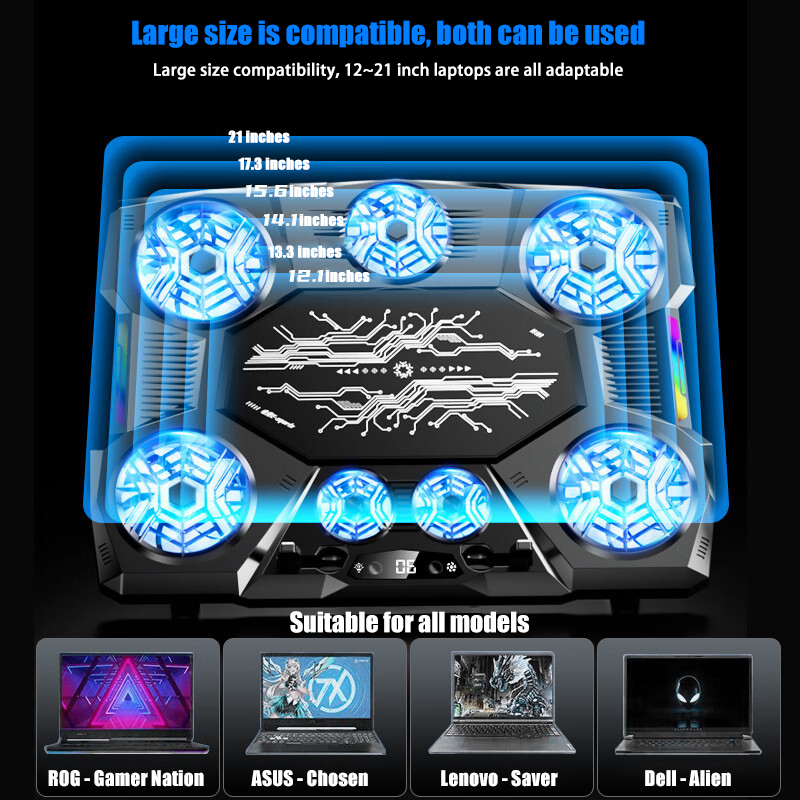 Gaming Laptop Cooling Pad 5-Po - Laptop Accessories Cooling Pad avaliação e preço