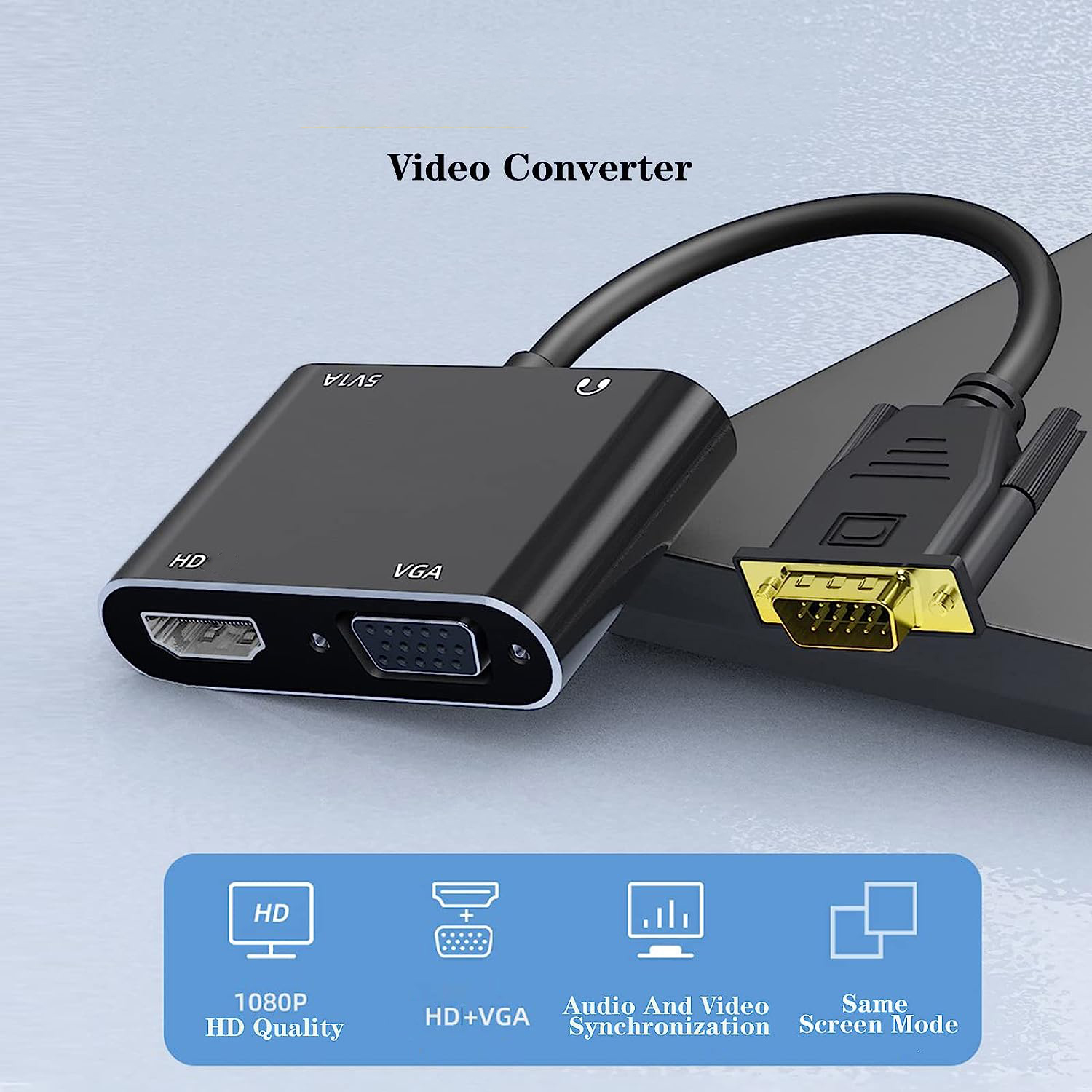 VGA(Host) to VGA/HDMI-compatib - Hdmi Vga Adapter avaliação e preço