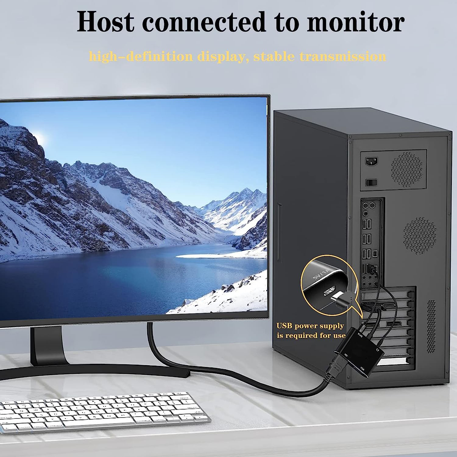 VGA(Host) to VGA/HDMI-compatib - Hdmi Vga Adapter avaliação e preço