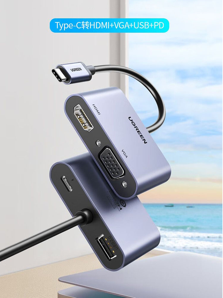 UGREEN USB C Hub Type-C to HDM - Hdmi Vga Adapter avaliação e preço