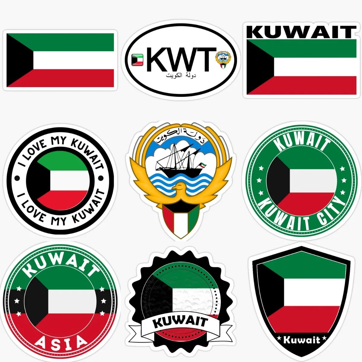KWT Kuwait Flag National Emble - Laptop Accessories Kuwait avaliação e preço