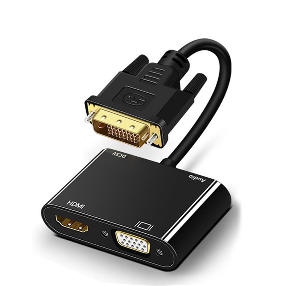 1080P DVI to VGA HDMI Splitter - Hdmi Vga Adapter avaliação e preço